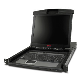 AP5816, APC, Consola LCD de 17" para rack con switch KVM análogo de 16 puertos integrado