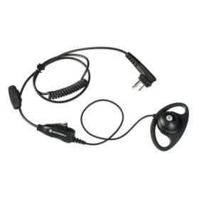 Auricular de forma cóncava con PTT y micrófono en línea.