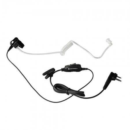 HKLN4601 – Auricular de Vigilancia Motorola con Micrófono y PTT, 1 Hilo, Tubo Acústico