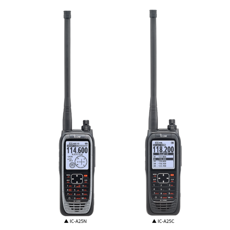 ICOM IC-A25N – Radio Portátil Aeronáutica VHF con GPS, Bluetooth y Navegación VOR